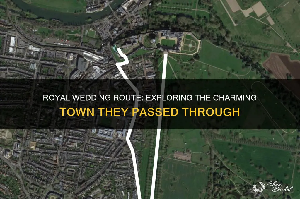 what town did the royals go through at wedding