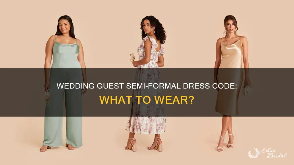what type dress is semi formall for a wedding guest