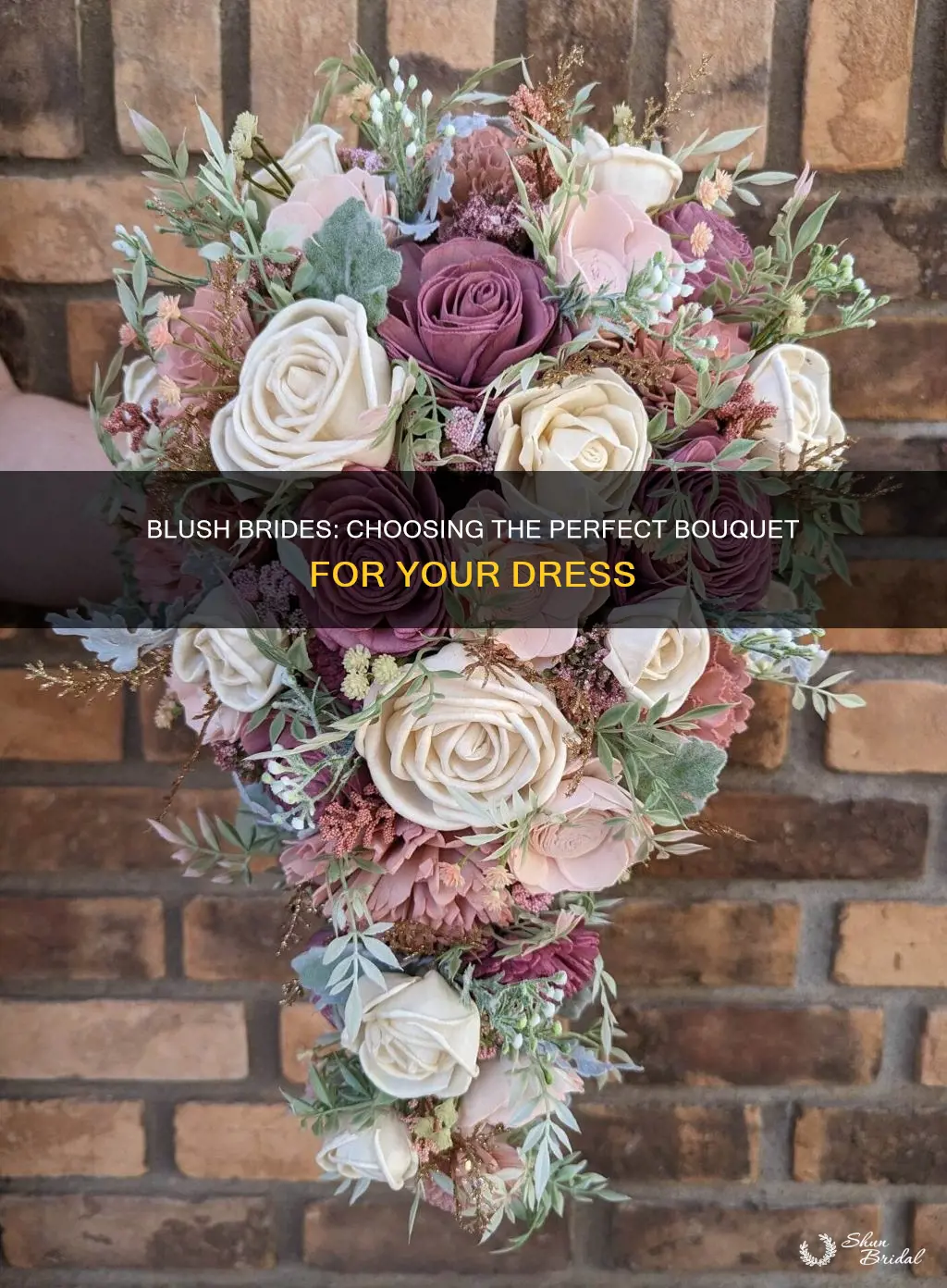 what type of bouquet for bride with blush wedding dress