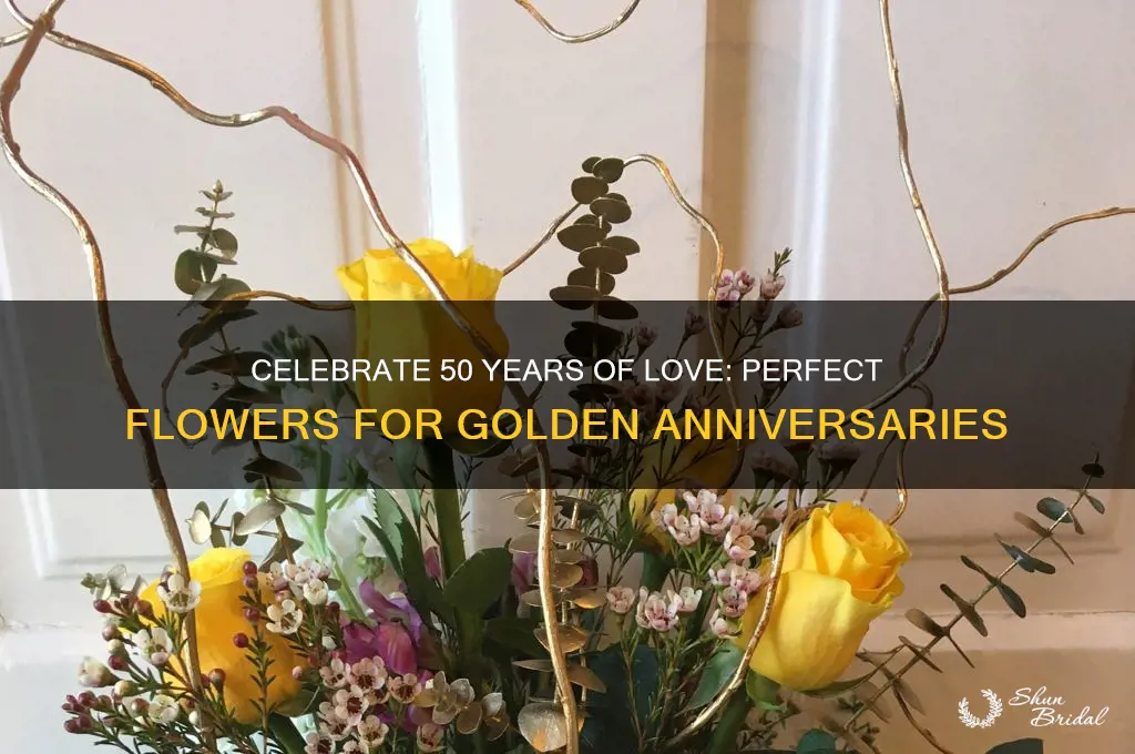 what type of flowers for 50th wedding anniversary