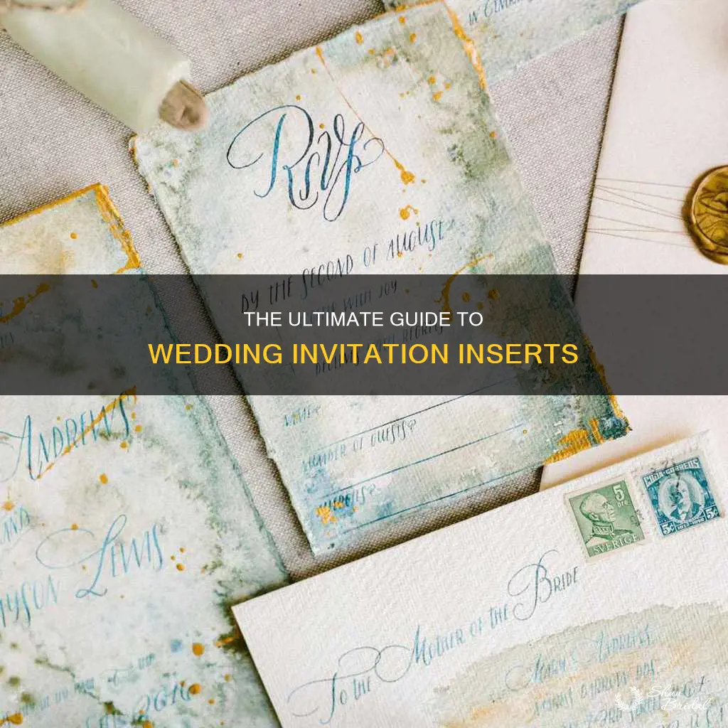 what type of inserts are in a wedding invitation