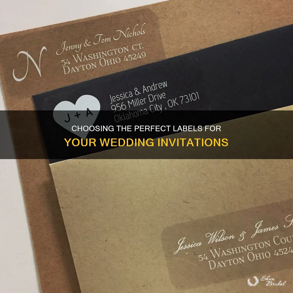 what type of labels are best use for wedding invitations