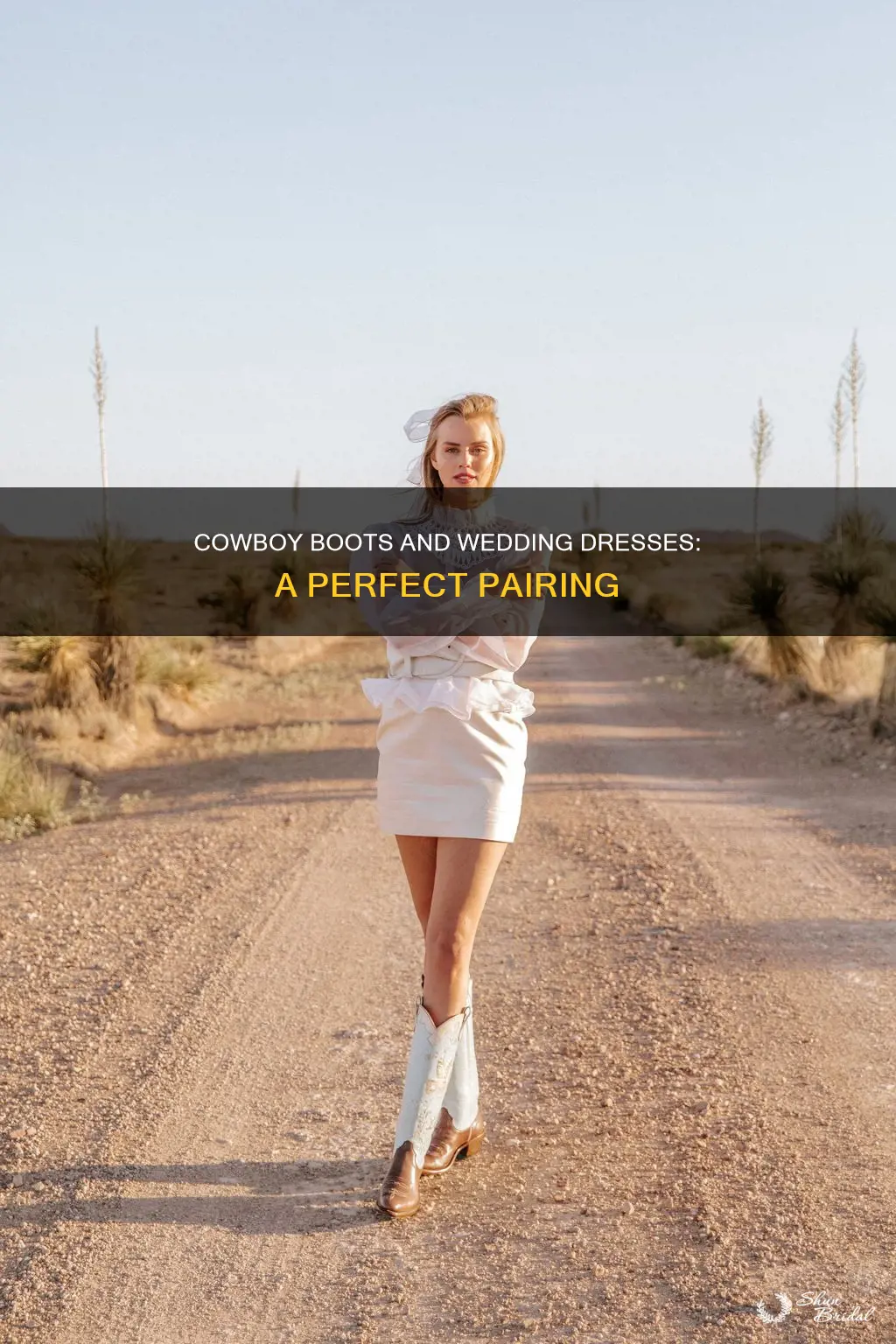 what type of wedding dress looks good with cowboy boots