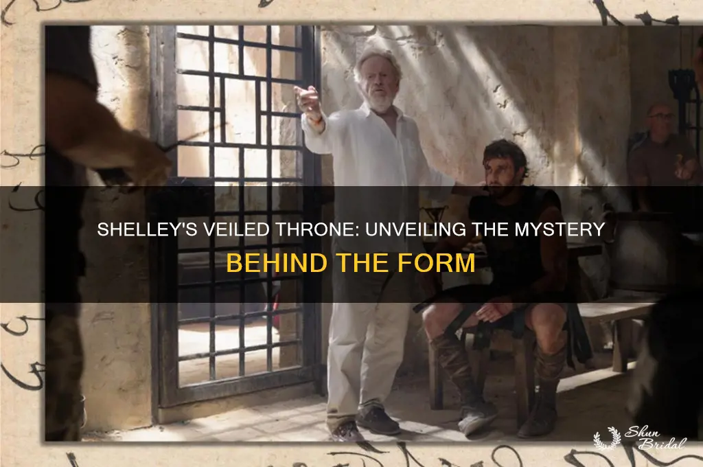 what veiled form sits on that throne shelley