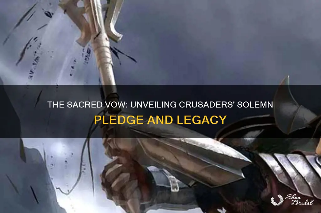 what vow did the crusaders swear