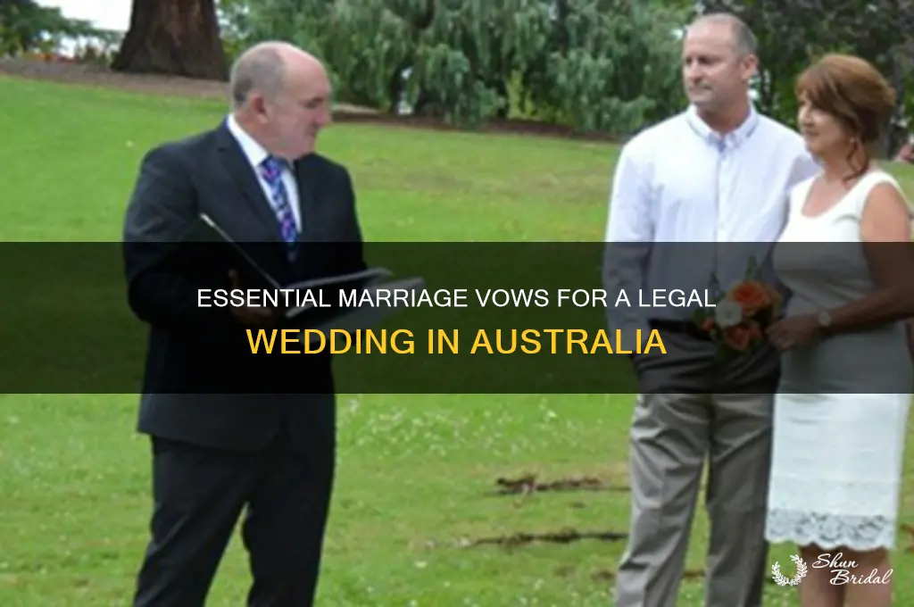 what vows are needed marriage legal australia