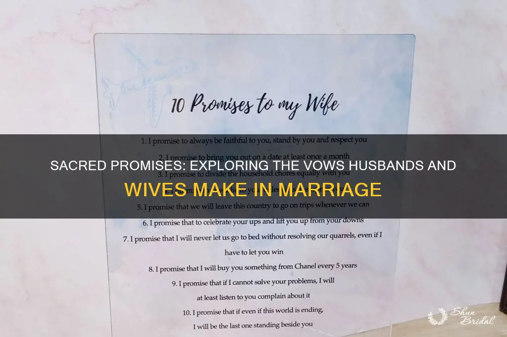 what vows do husbands and wives make