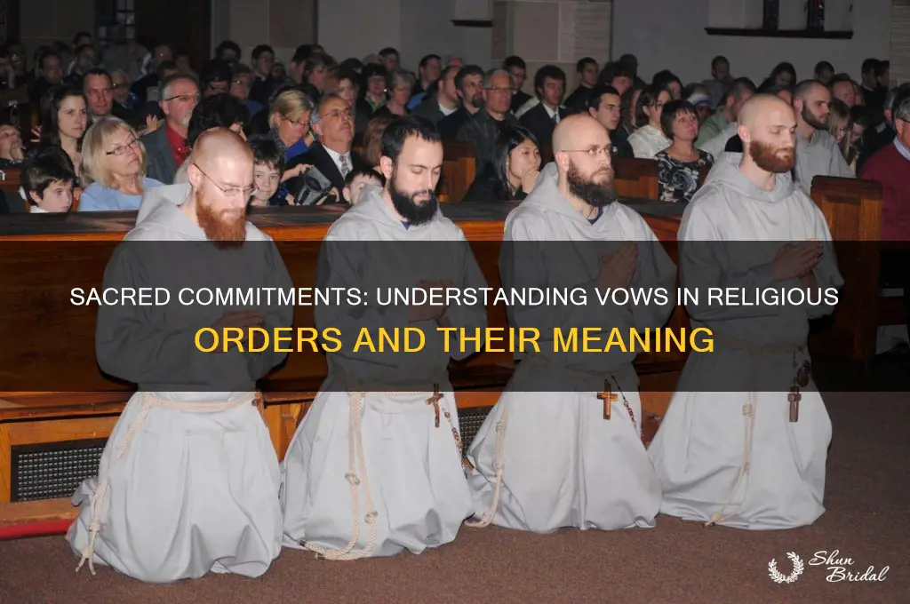 what vows do members of religious orders make
