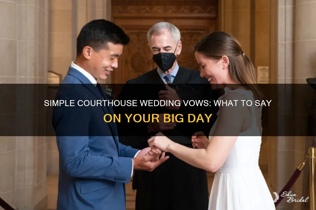 what vows do you say at a courthouse wedding