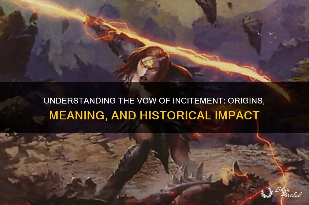 what was a vow of incitement