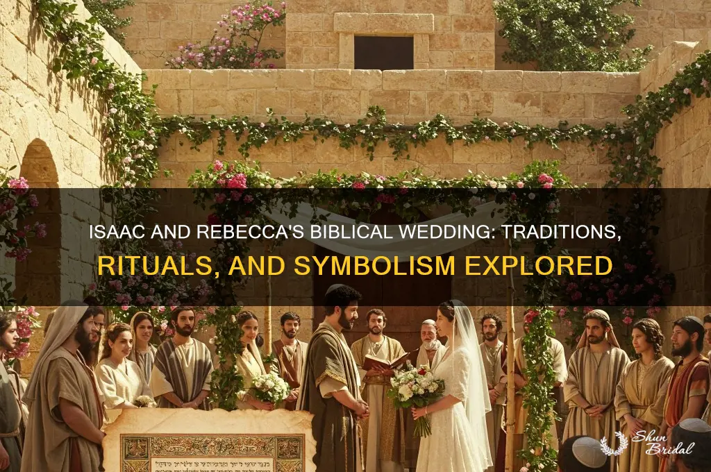 what was isaac and rebeccas wedding ceremony like