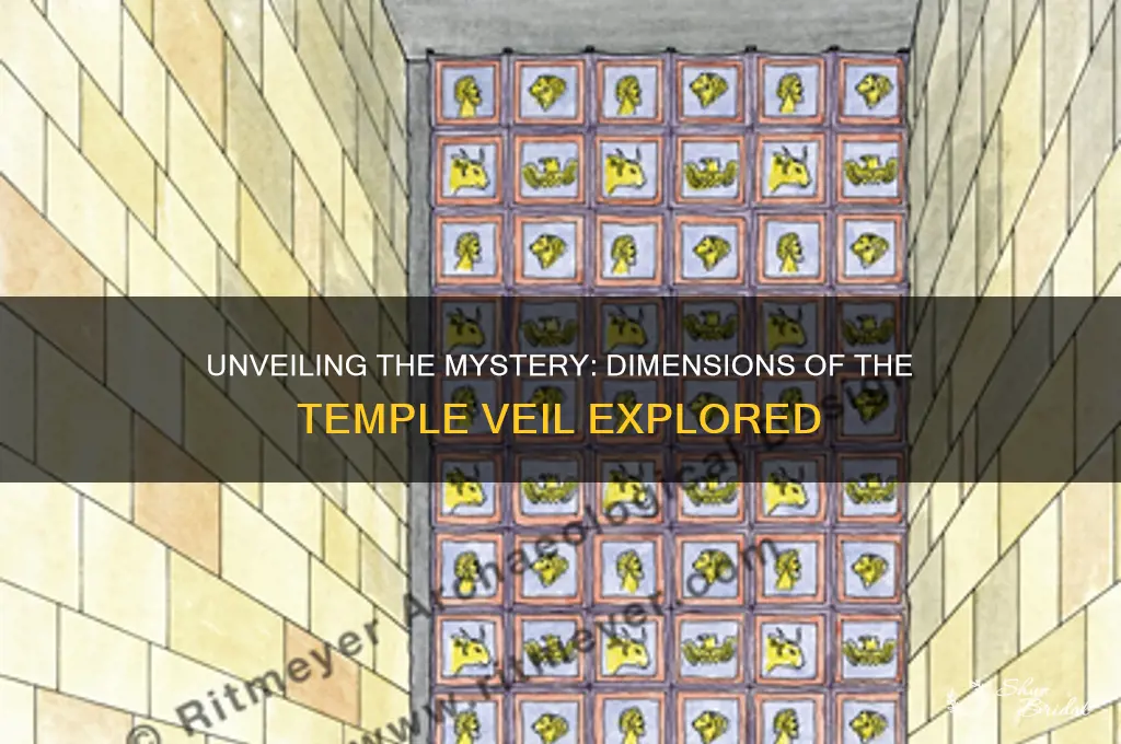 what was the size of the temple veil