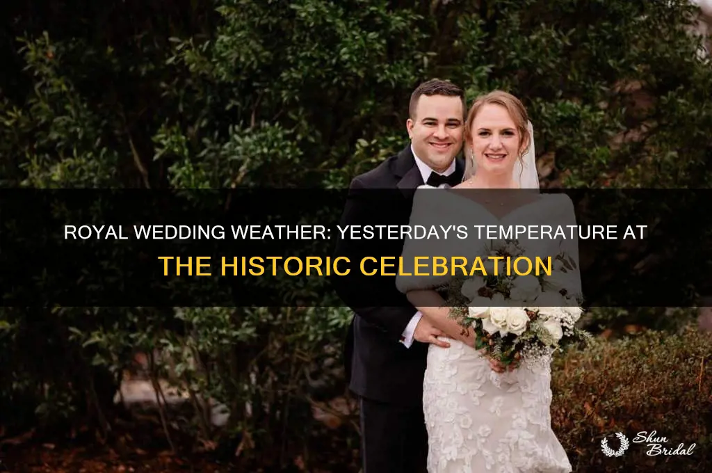 what was the temperature at the royal wedding yesterday