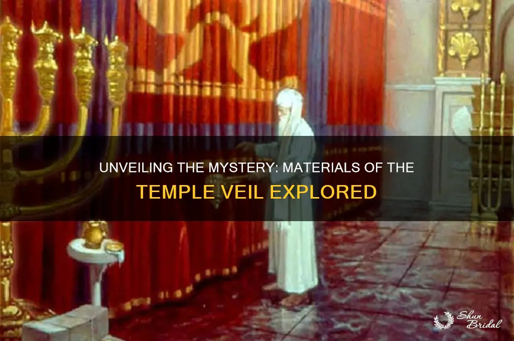 what was the temple veil made of