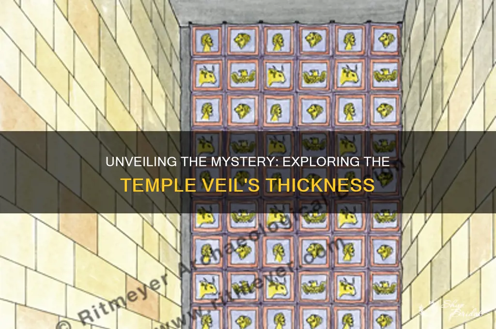 what was the thickness of the temple veil