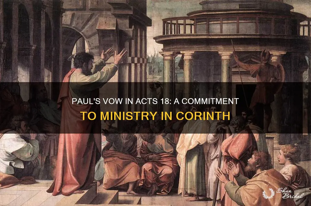 what was the vow paul took in acts 18