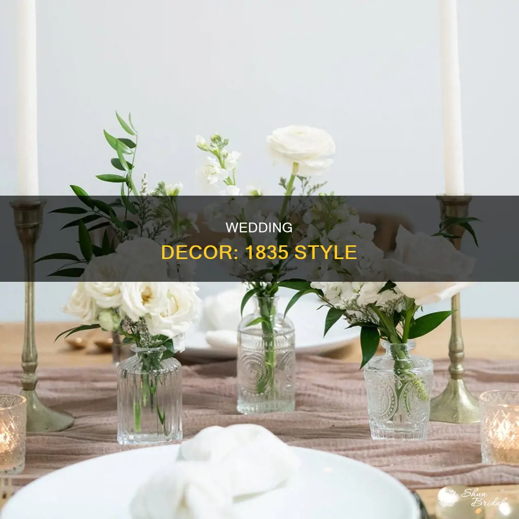 what was used to decorate wedding receptions in 1835