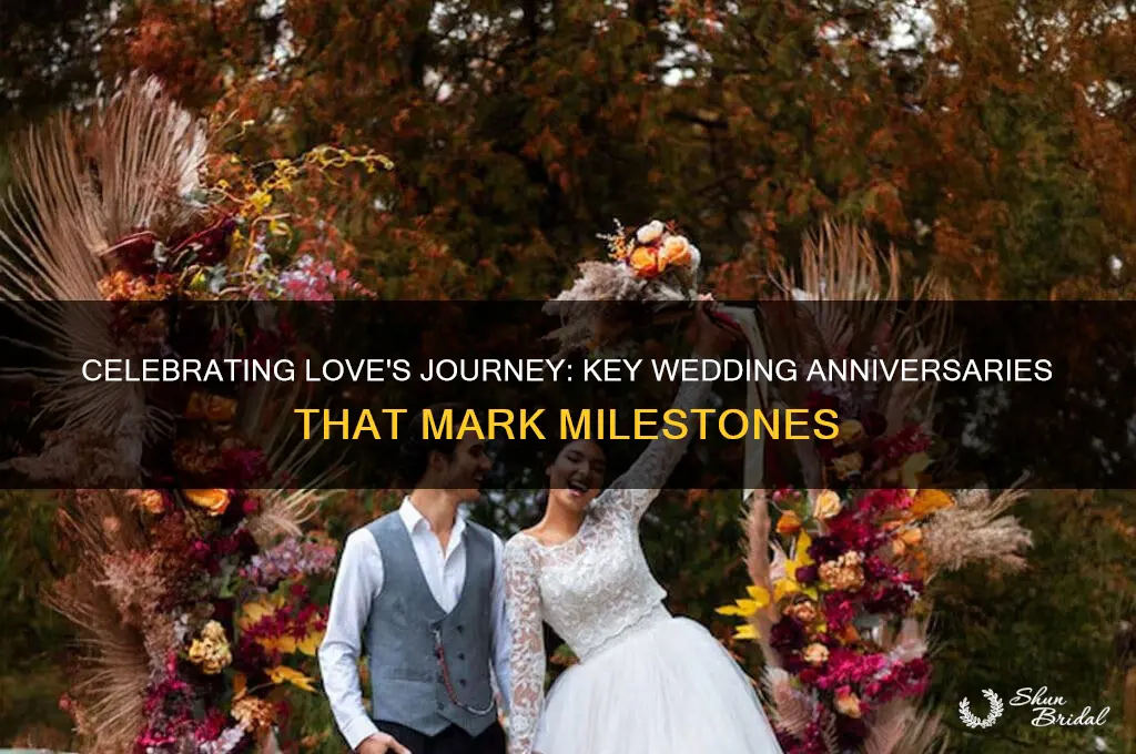 what wedding anniversaries are milestones