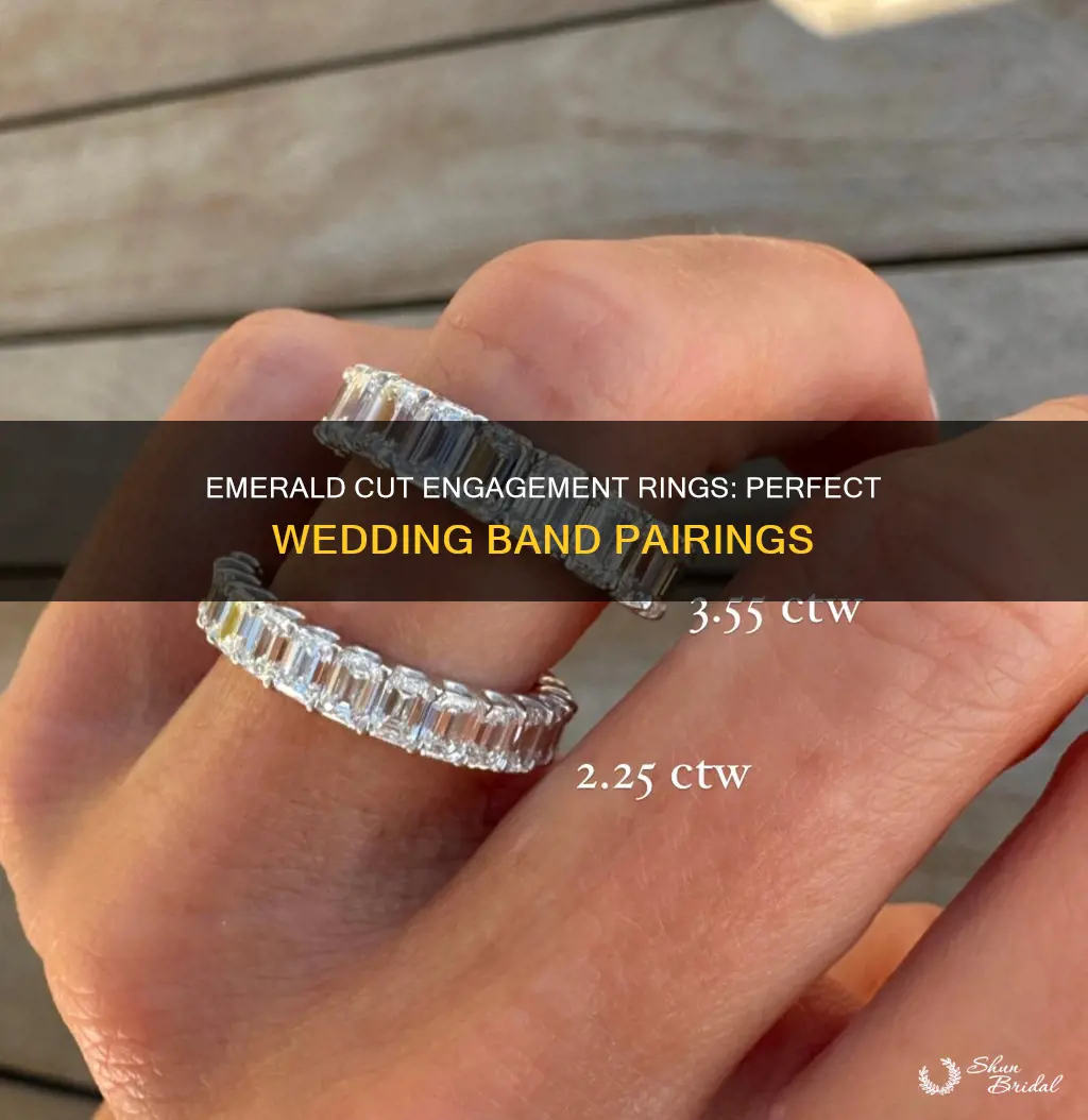 what wedding band goes best with emerald cut engagement ring