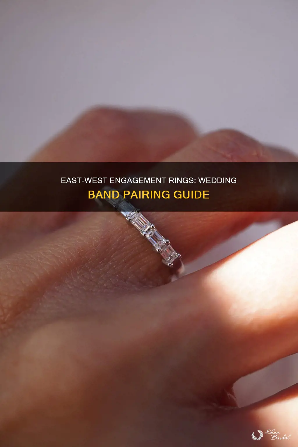 what wedding band goes well with east west engagement ring