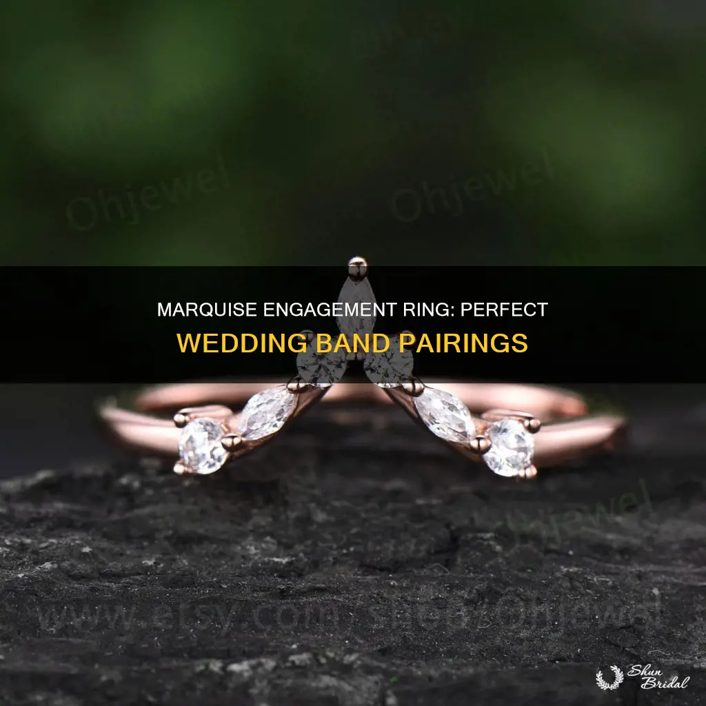 what wedding band goes with a marquise engagement ring