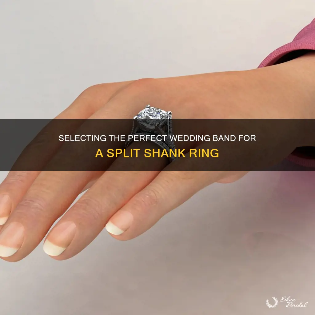 what wedding band goes with a split shank ring