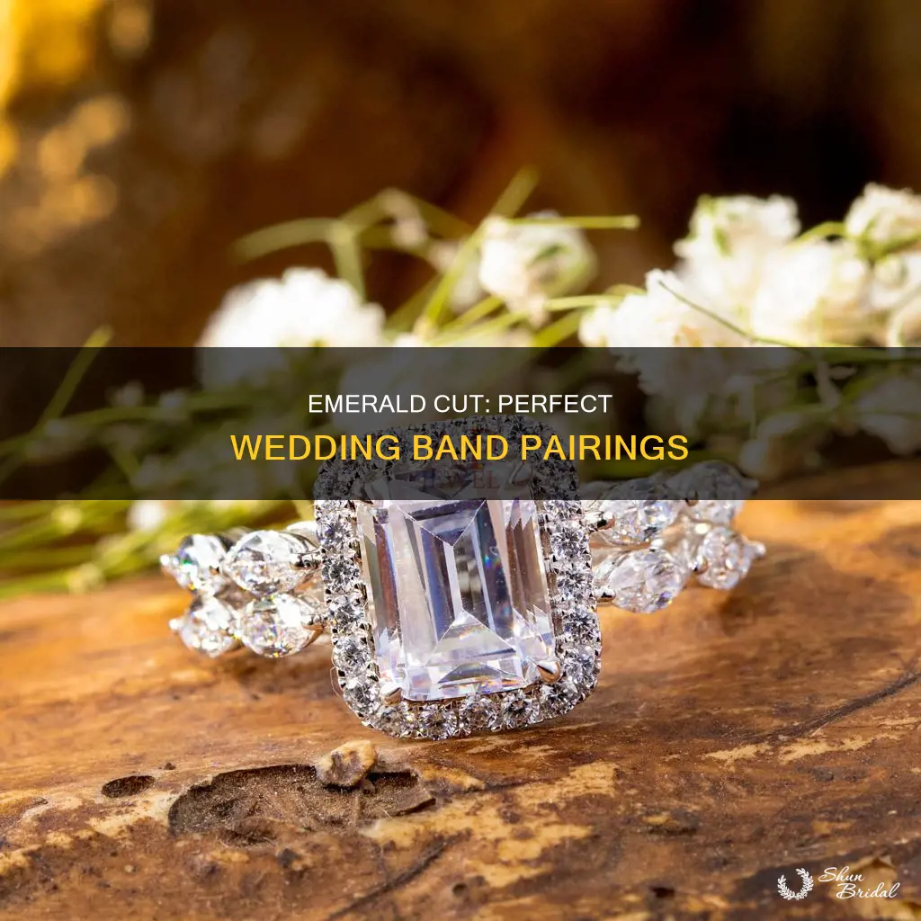 what wedding band goes with emerald cut