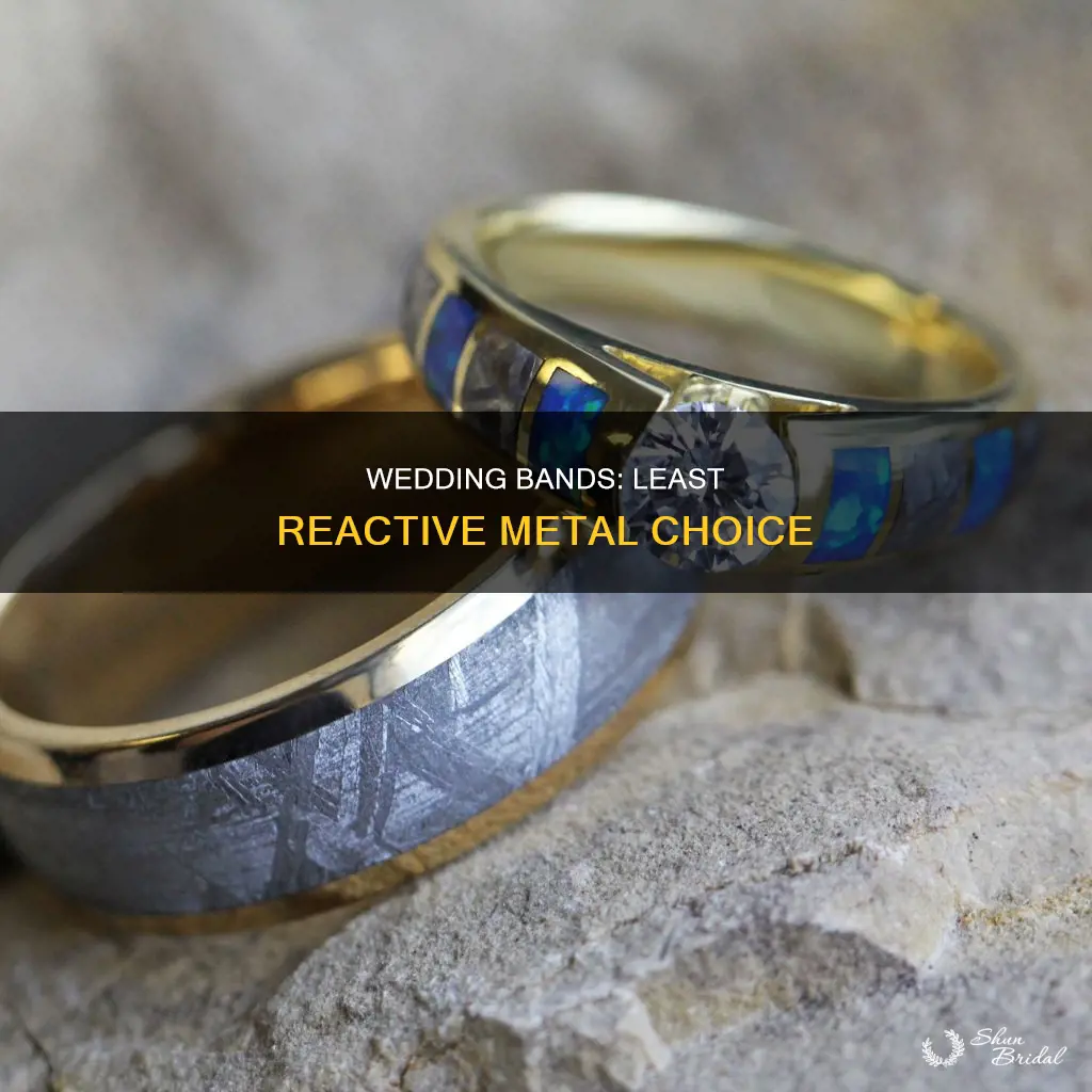 what wedding band is the least reacting metal