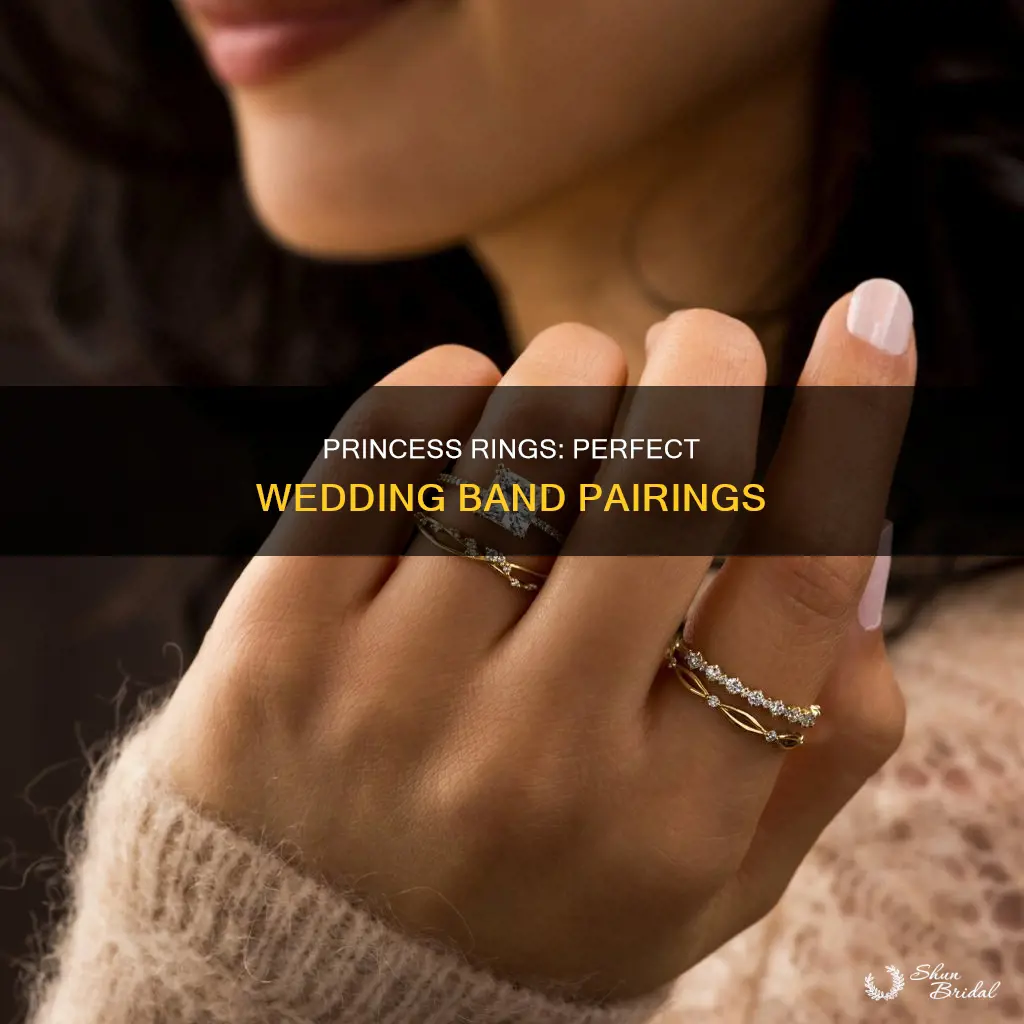 what wedding band looks best with a princess engagement ring