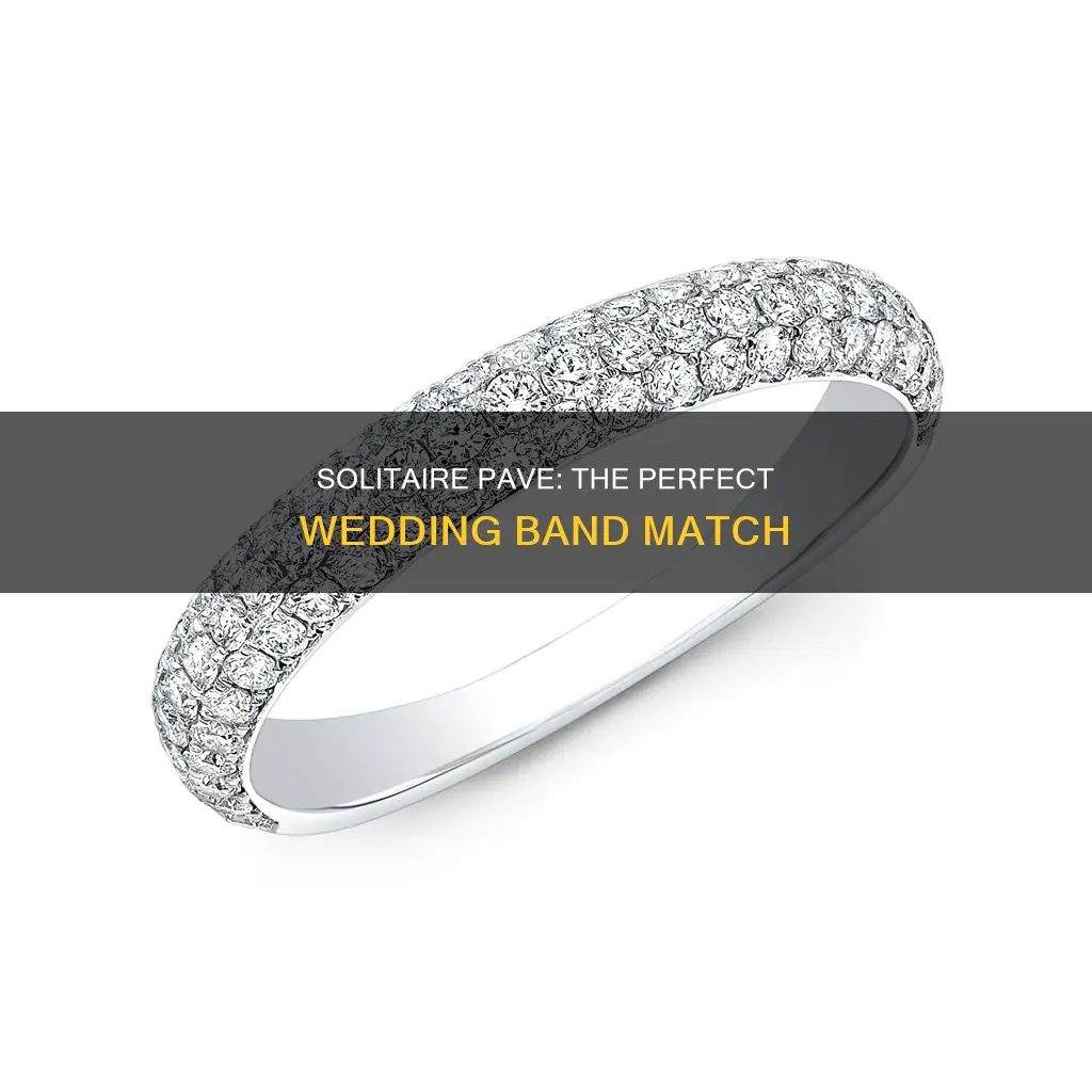 what wedding band with solitaire pave