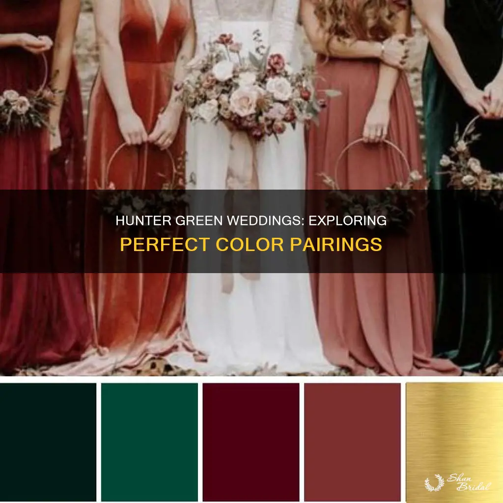 what wedding colors will go with hunter green