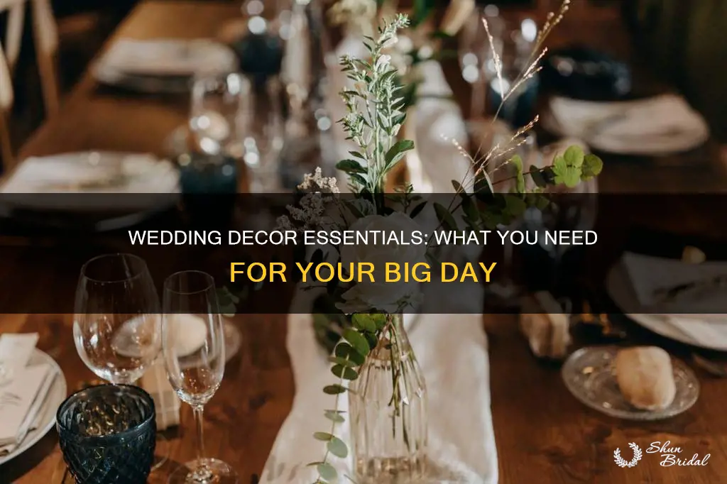 what wedding decor do I need