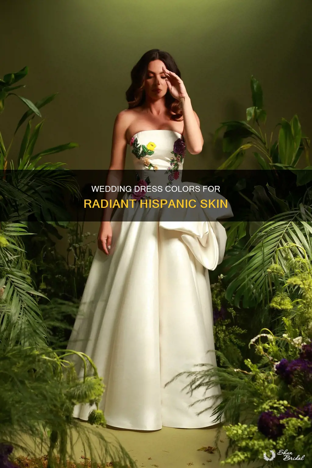 what wedding dress colors look best on hispanic skin