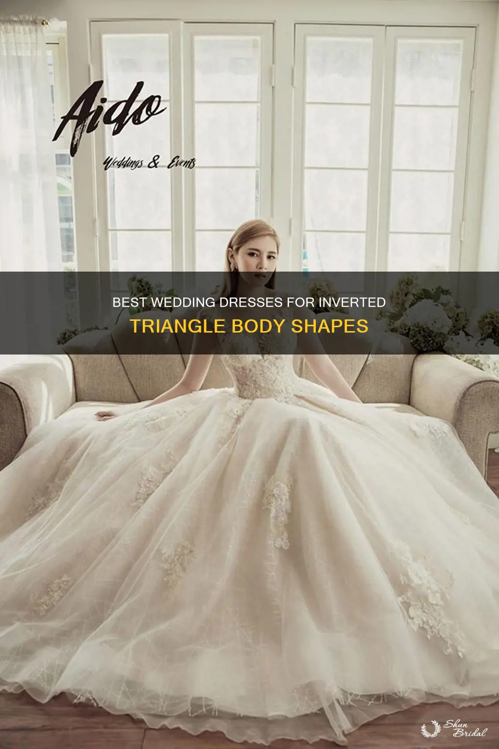 what wedding dresses look best on inverted triangles