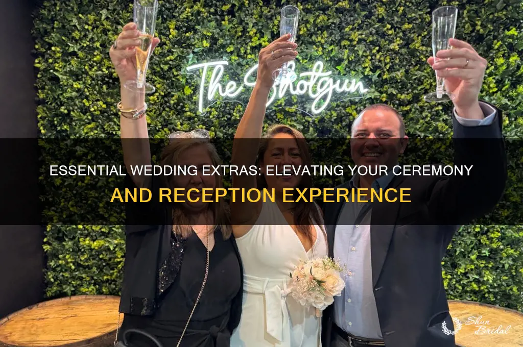 what wedding extras to buy for ceremony reception