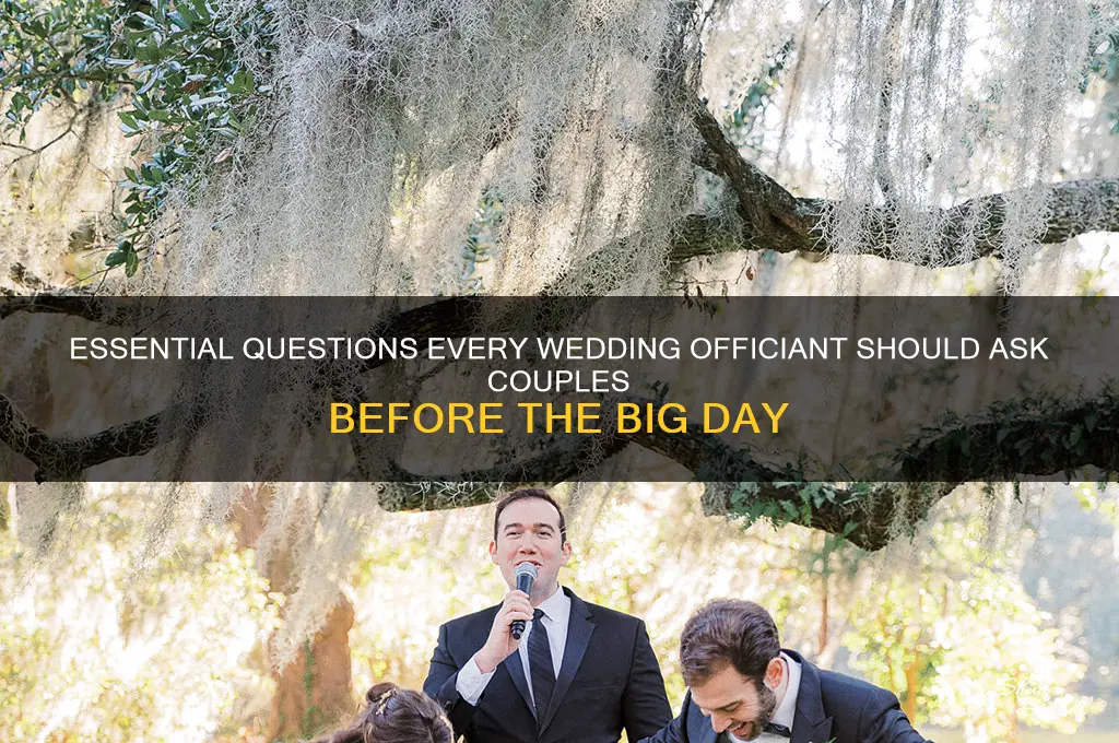 what wedding officiant should ask the couple