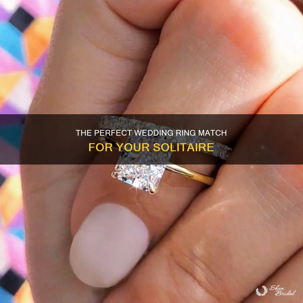 what wedding ring goes with a solitaire engagement ring