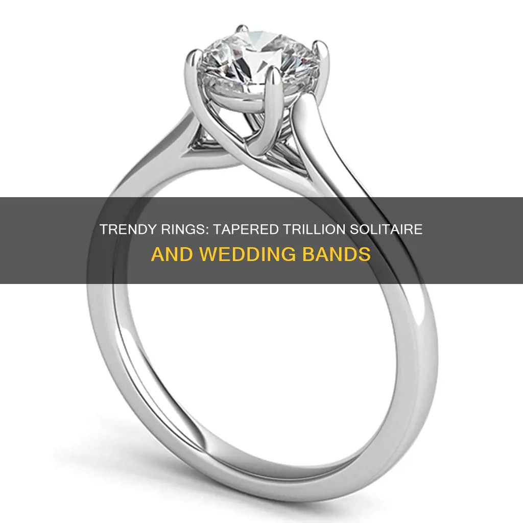 what wedding ring goes with a tapered trillis solitare