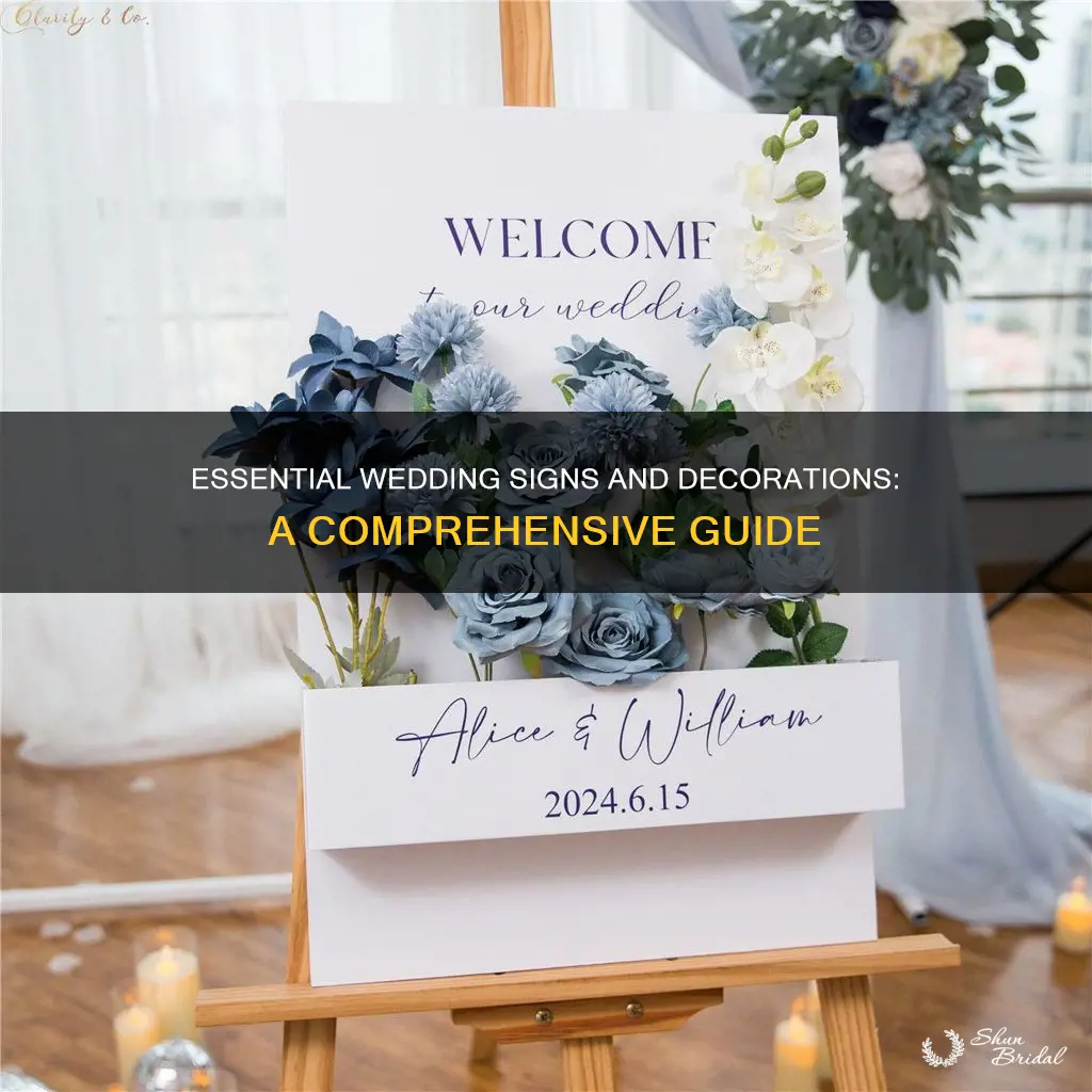 what wedding signs and decorations do I need