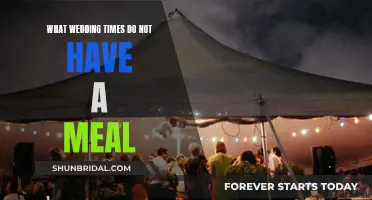 Meal-Free Wedding Times: When Not to Serve Food