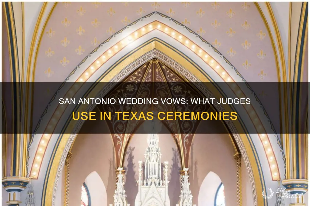 what wedding vows used by san antonio tx judges