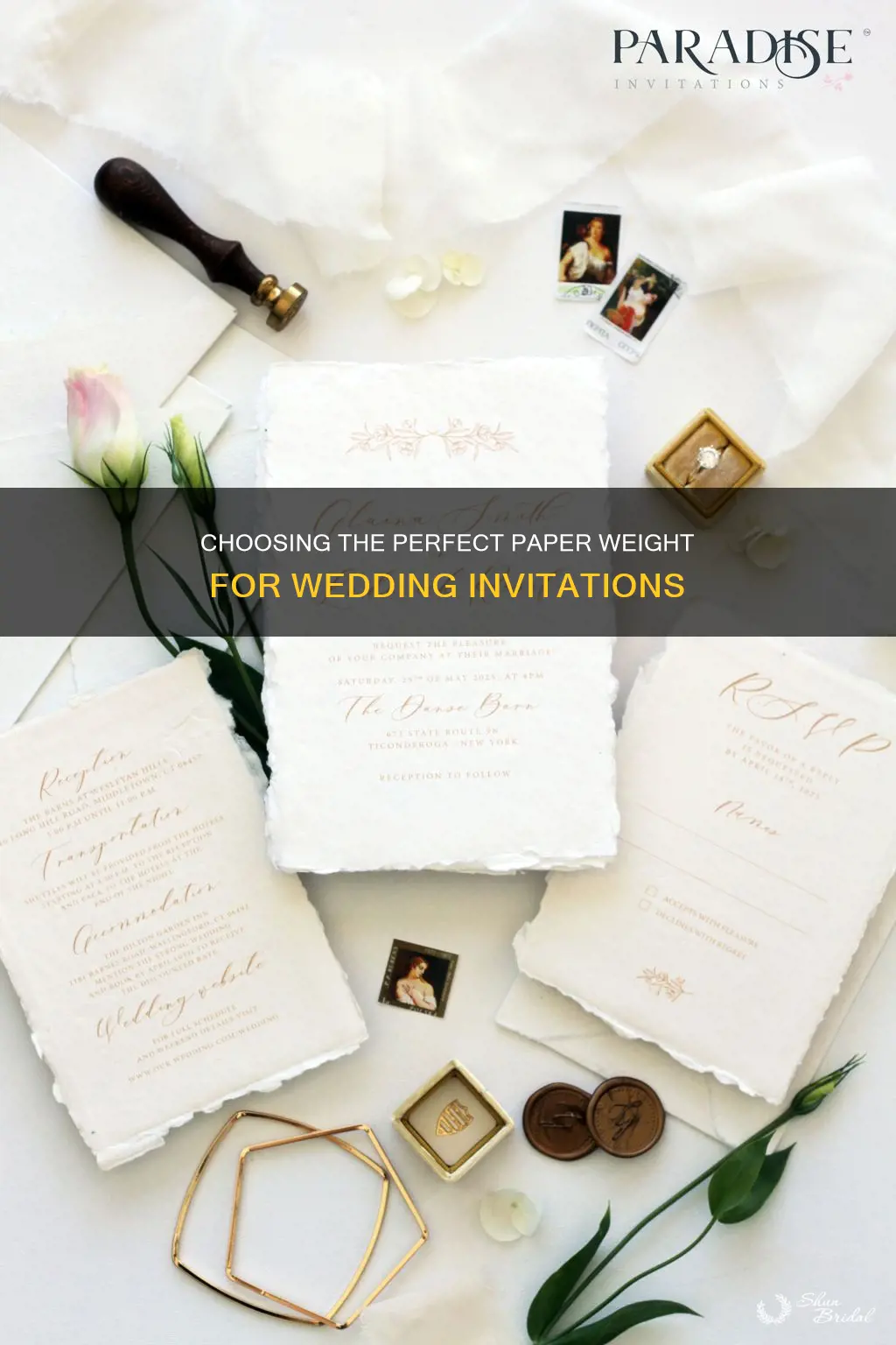 what weight paper are wedding invitations printed on