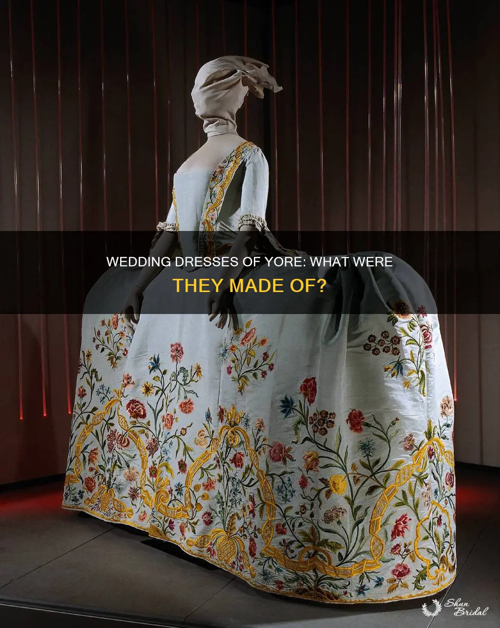 what were old wedding dresses made of