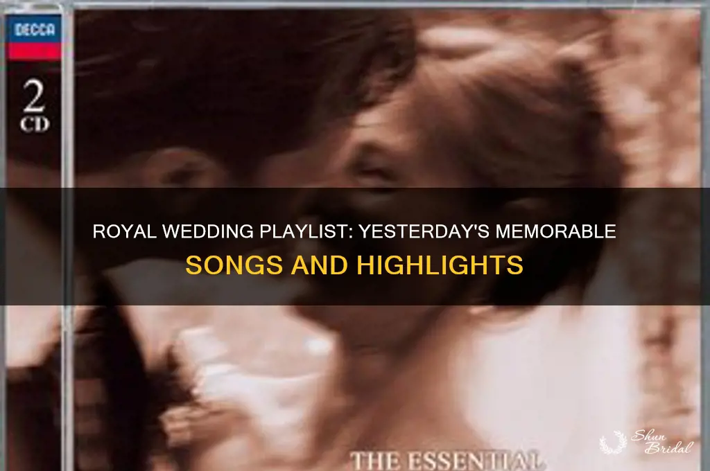 what were the songs at the royal wedding yesterday