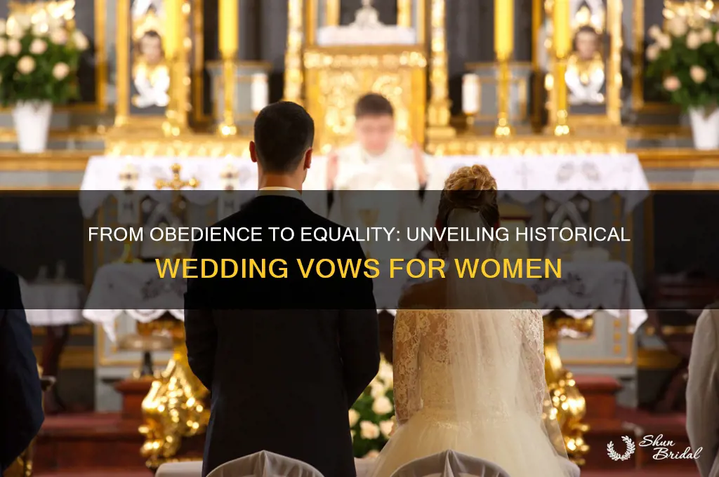 what women used to have to say during wedding vows