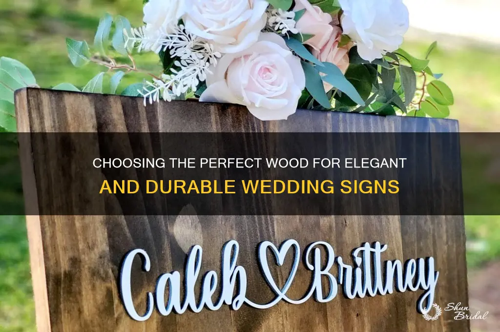 what wood to buy for wedding signs