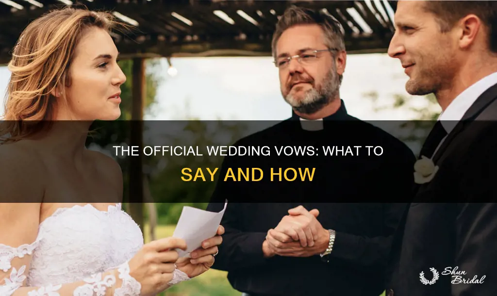 what words need to be said for official wedding