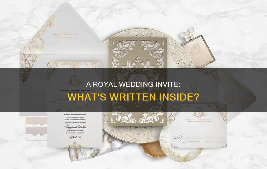 what would a royal wedding invitation say