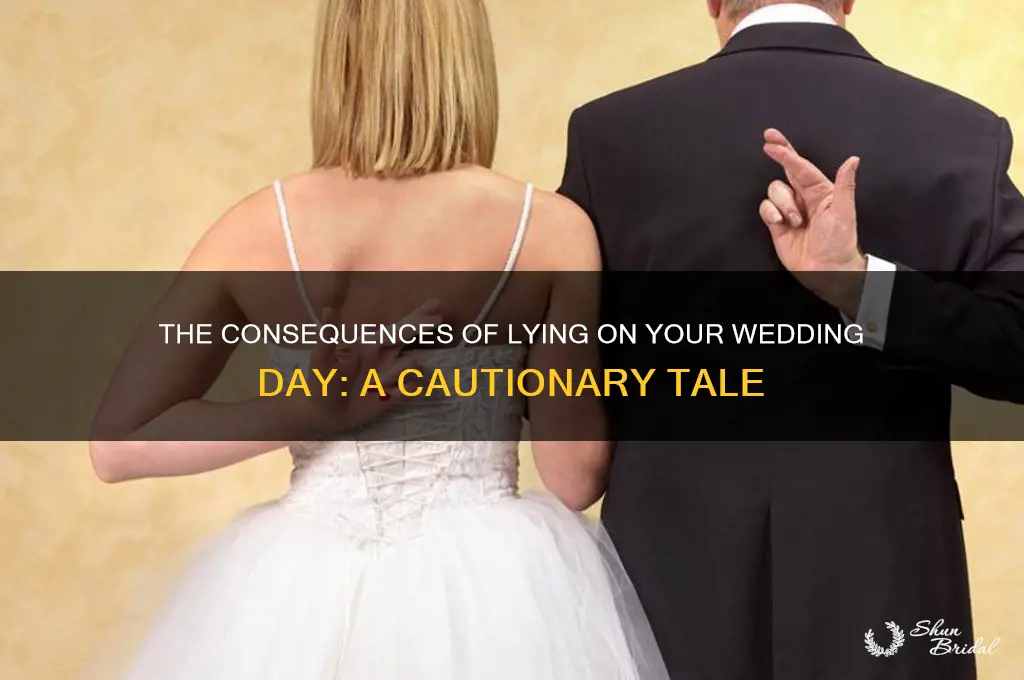 what would happen if I lied on my wedding day