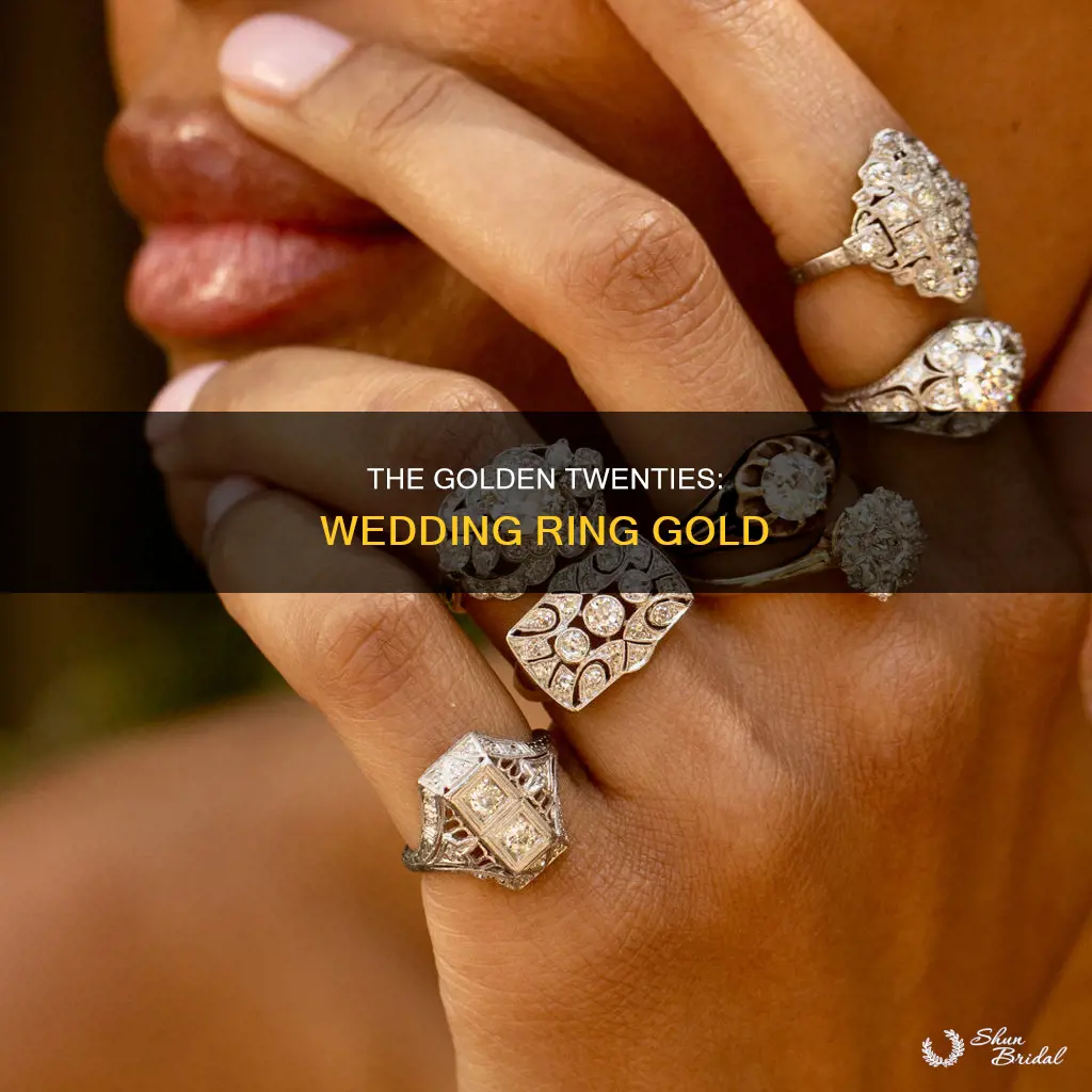 what xolor gold is used in 1920s wedding rings